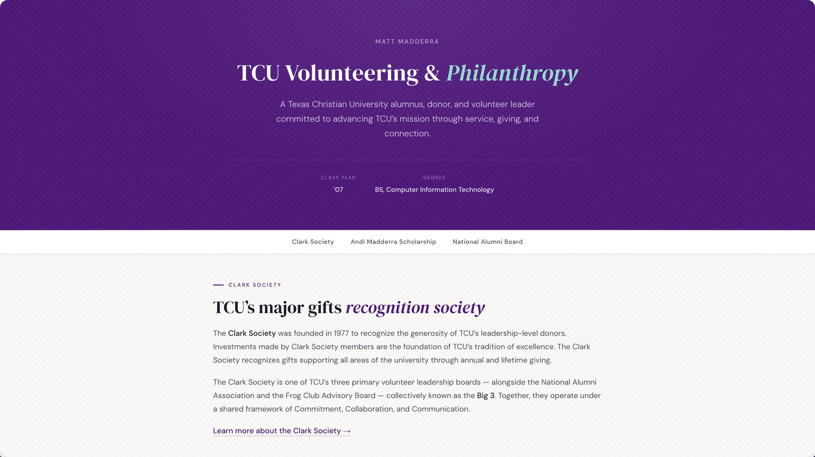 TCU Volunteering & Philanthropy