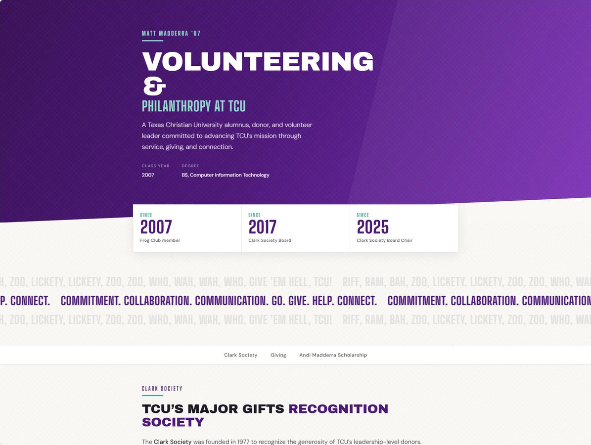 TCU Volunteering & Philanthropy
