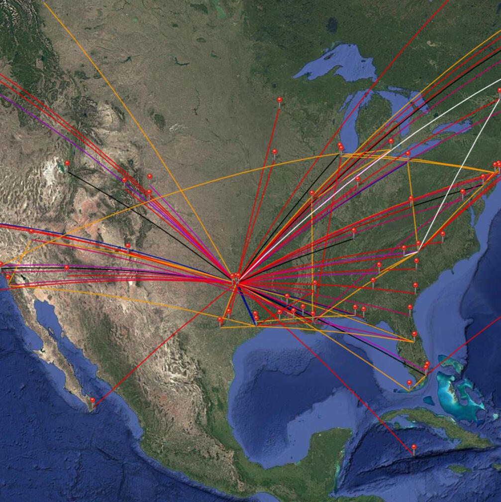 Up in the Air MyFlightRadar24 Map Image